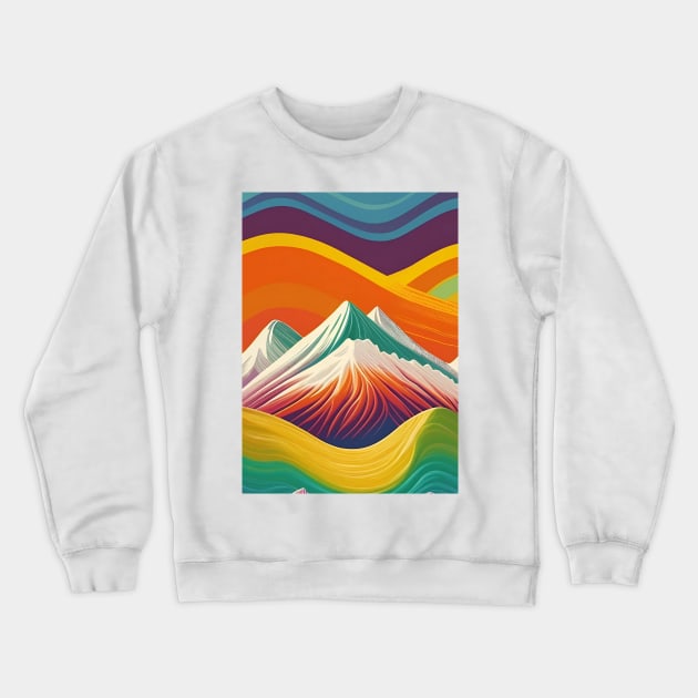 Rainbow Mountain Crewneck Sweatshirt by AbundanceSeed